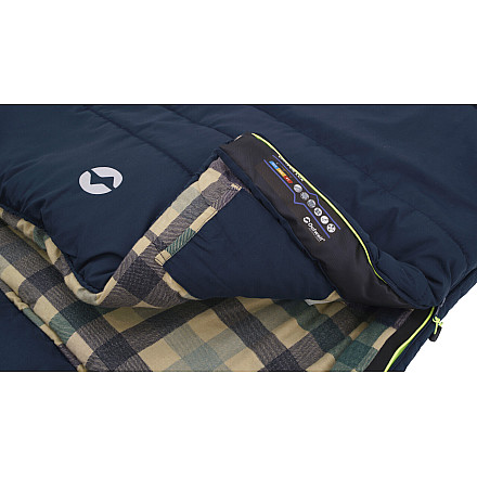 Outwell Camper Lux Sleeping Bag, Right Zipper, Blue - 5