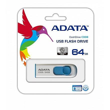 ADATA | C008 | 64 GB | USB 2.0 | Biało/Niebieski - 6