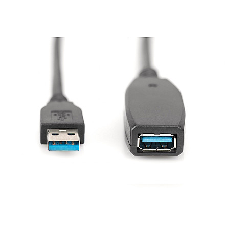 Digitus | Przedłużacz USB | Żeńskie | 9-pinowe USB typu A | Męskie | Czarne | 9-pinowe USB typu A | 10 m - 6