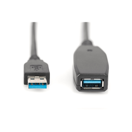 Digitus | Przedłużacz USB | Żeńskie | 9-pinowe USB typu A | Męskie | Czarne | 9-pinowe USB typu A | 10 m - 3