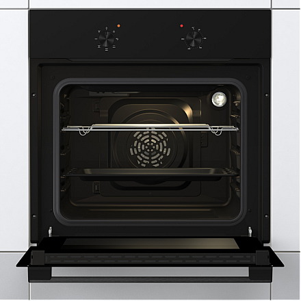 Gorenje Oven | BO6615E01B | 60 L | Electric | EnamelClean | Push pull buttons | Height 59.5 cm | Width 59.5 cm | Stainless steel - 2