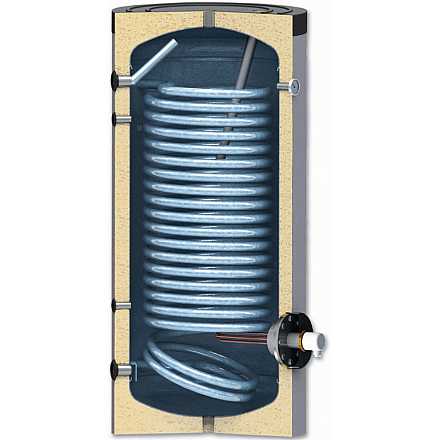 Sunsystem SWPN200 | Enameled Water Heater 200L with Heat Exchanger 1.9 m - 1