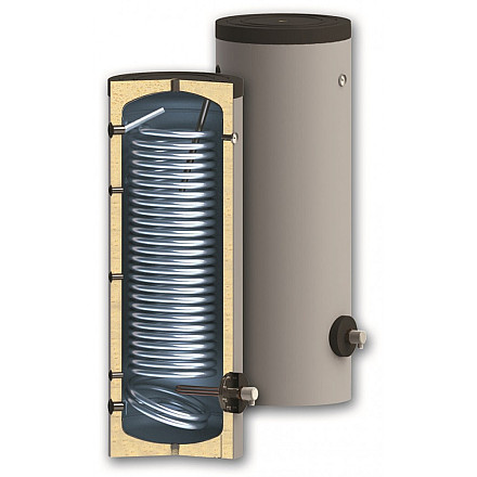 Enameled Water Heater 300L with Heat Exchanger 3.3 m - 2