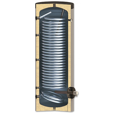 Enameled Water Heater 300L with Heat Exchanger 3.3 m - 1