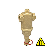 Icma 746 | F-F dirt separator for heating and cooling systems with a removable magnetic cartridge