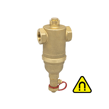 Icma 746 | F-F dirt separator for heating and cooling systems with a removable magnetic cartridge - 1
