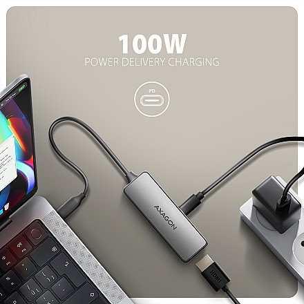 Адаптер AXAGON RVC-HI8KPD USB-C -> HDMI 2.1, 8K/60Hz, 4K/144Hz, HDR10+, PD 100W | AXAGON - 6
