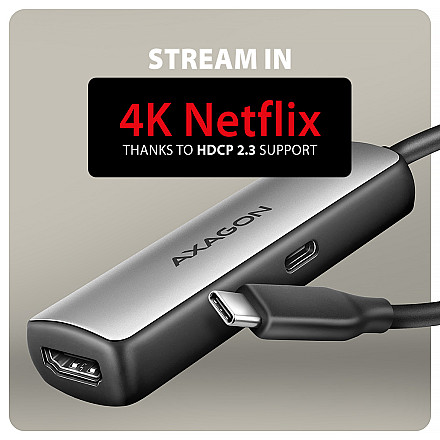 Адаптер AXAGON RVC-HI8KPD USB-C -> HDMI 2.1, 8K/60Hz, 4K/144Hz, HDR10+, PD 100W | AXAGON - 5