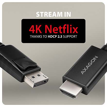 AXAGON RVD-HI20C2 Кабель DisplayPort -> HDMI 2.0b 1,8 m, 4K/60Hz | AXAGON - 2