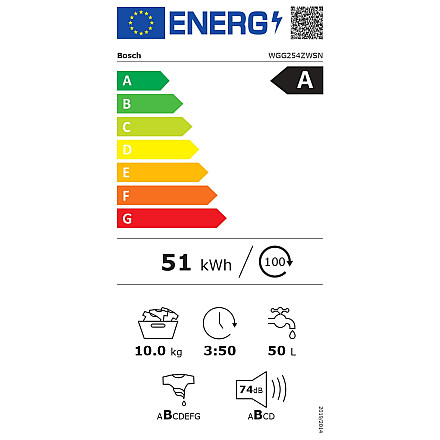 Пральна машина Bosch WGG254ZWSN, A, фронтального завантаження, ємність 10 кг, глибина 59 см, 1400 обр. - 9