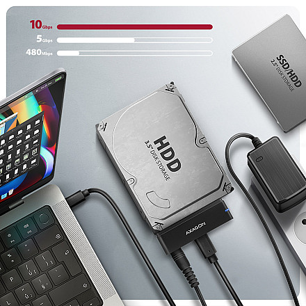 Адаптер AXAGON ADSA-FPX USB-C 10Gbps - SATA 6G 2,5