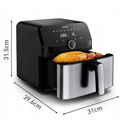 TEFAL Easy Fry Mega Air Fryer | EY855D10 | Power 1700 W | Capacity 7.5 L | Black - 2