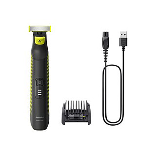 Philips OneBlade Pro Face and Body QP6506/15, 5-in-1 Adjustable comb, Wet and Dry use, LED digital display | Philips