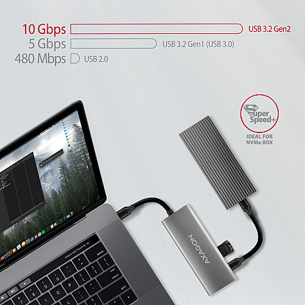 Hub Axagon HMC-5G21 USB-C 10Gbps SPEEDSTER 5w1 - 4