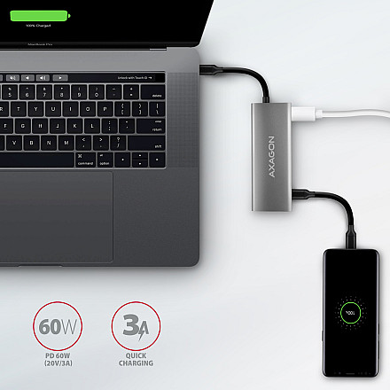 Hub Axagon HMC-5G21 USB-C 10Gbps SPEEDSTER 5w1 - 7