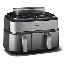 Philips NA555/09 Airfryer з podwójnym koszem та з функцією pary, серія 5000, 9 l, stal nierdzewna/чорний