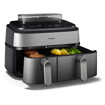 Philips NA555/09 Airfryer з podwójnym koszem та з функцією pary, серія 5000, 9 l, stal nierdzewna/чорний - 4