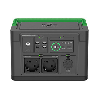APC OffGrid Portable Power Station 330, 230V, 332Wh litowo-jonowy, LCD, 2 gniazda CEE 7/3 Schuko, Sinewave, 3 USB-A, 1 USB-C, зарядний…