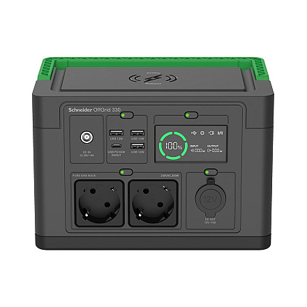 APC OffGrid Portable Power Station 330, 230V, 332Wh litowo-jonowy, LCD, 2 gniazda CEE 7/3 Schuko, Sinewave, 3 USB-A, 1 USB-C, зарядний… - 1
