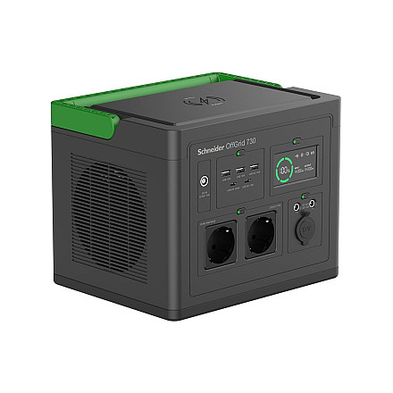 Przenośna stacja zasilająca APC OffGrid 730, litowo-jonowa 738 Wh, LCD, 2 gniazda CEE 7/3 Schuko, Sinewave, 3 USB-A, 2 USB-C, ładowarka bezprzewodowa - 2