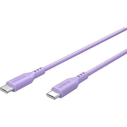 Kabel silikonowy Goobay USB-C, 1,5 m, fioletowy - 3