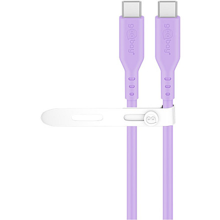 Kabel silikonowy Goobay USB-C, 1,5 m, fioletowy - 5