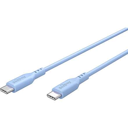 Kabel silikonowy Goobay USB-C, 1,5 m, niebieski - 3