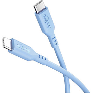 Kabel silikonowy Goobay USB-C, 1,5 m, niebieski