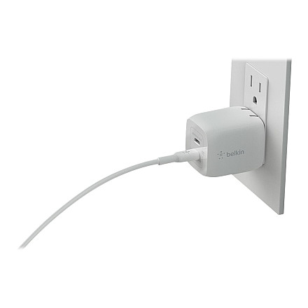 Podwójna зарядний пристрій настінна Belkin USB-C GaN PD PPS, 65 W | WCH013vfWH - 9