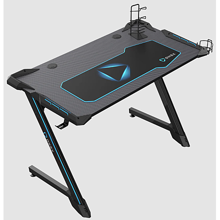 Onex | Biurko gamingowe RGB z uchwytem na kubek, haczykiem na zestaw słuchawkowy, uchwytem na gamepada, 114 cm (szer.) | GD1200Z | Czarny - 2