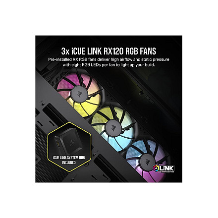 Corsair Dual Chamber PC Case | iCUE LINK 6500X RGB | Black | Mid Tower | Power supply included No | ATX - 14