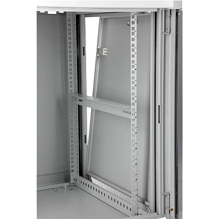 SOMI Networks | 18U, 19″ Sieciowa szafa ścienna | 18U-60/45FPC | Szara | Z przednimi szklanymi drzwiami; Niezmontowana | Głębokość: 45 cm - 3