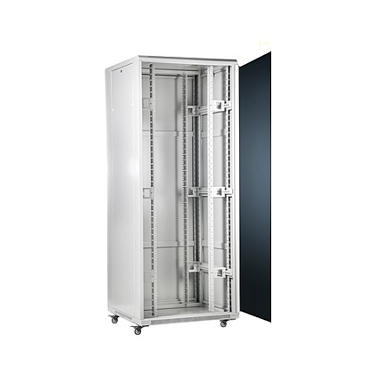 SOMI Networks | Szafa wolnostojąca 42U, 19″ | 42U-80/80NACP | Szary | Maksymalne obciążenie 800 kg; Zdejmowane i zamykane panele boczne; Perforowane metalowe drzwi; Niezmontowana | Głębokość: 80 cm - 1