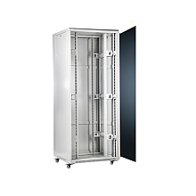 SOMI Networks | Szafa wolnostojąca 42U, 19″ | 42U-60/80NACP | Szary | Maksymalne obciążenie 800 kg; Zdejmowane i zamykane panele boczne; Perforowane metalowe drzwi; Niezmontowana | Głębokość: 80 cm