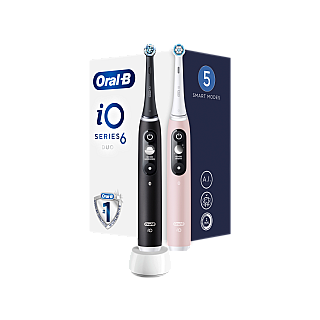 Електрична szczoteczka для зубів Oral-B iO6 DuoPack, чорний + рожевий