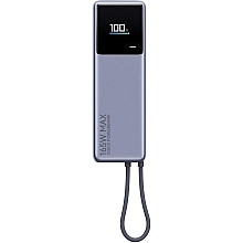 Power Bank Xiaomi 165W (zintegrowany kabel) | 10000 mAh | USB-C | сірий
