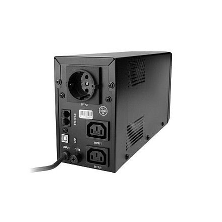 EnerGenie | UPS z USB i wyświetlaczem LCD, Czarny | 850 VA | 220 V - 7