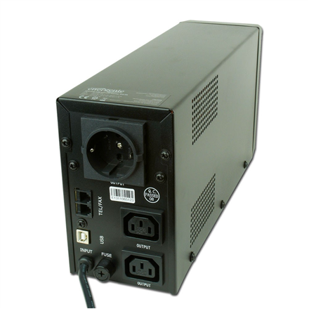 EnerGenie | UPS z USB i wyświetlaczem LCD, Czarny | 850 VA | 220 V - 2