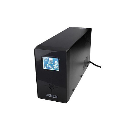 EnerGenie | UPS z USB i wyświetlaczem LCD, Czarny | 850 VA | 220 V - 6