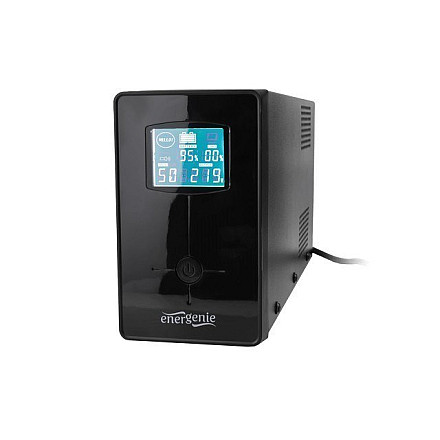 EnerGenie | UPS z USB i wyświetlaczem LCD, Czarny | 850 VA | 220 V - 5