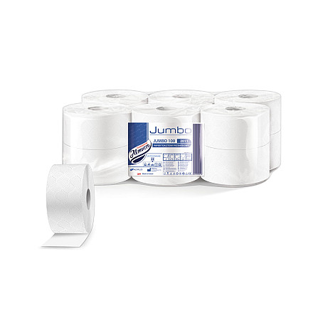 Papier toaletowy Jumbo ALMUSSO 100M 2W білий - 1