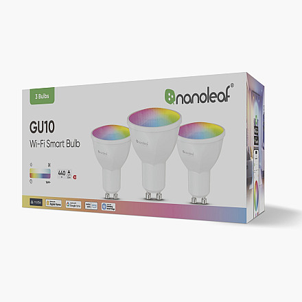Nanoleaf Essentials Matter Wi-Fi GU10 Smart Bulb RGBCW 3pcs pack|Nanoleaf Essentials Matter Wi-Fi Smart Bulb, 3pcs|GU10|RGBCW - 1