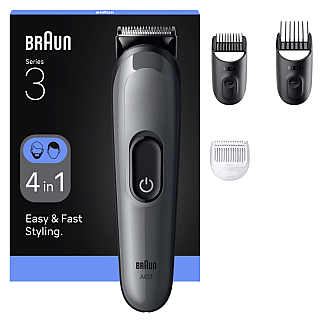 Zestaw do pielęgnacji Braun 4 w 1 | All-in-One Series 3 AIO3500 | Bezprzewodowy | Liczba kroków długości 14 | Czarny