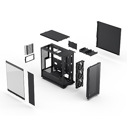 Obudowa Fractal Design Epoch ATX w kolorze czarnym z efektem RGB, z przyciemnionym szkłem, bez zasilacza - 13