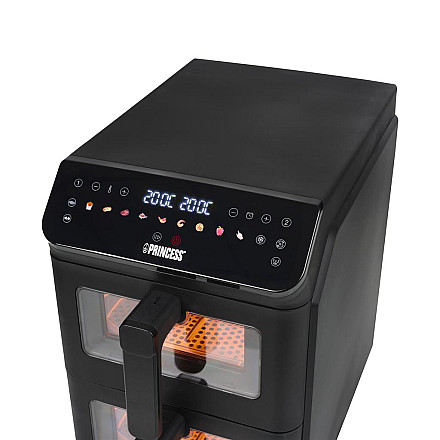 Frytkownica powietrzna Princess Double Stack 11.2L 3000W з podwójnymi koszami - чорна - 3