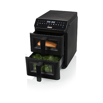 Frytkownica powietrzna Princess Double Stack 11.2L 3000W з podwójnymi koszami - чорна - 2