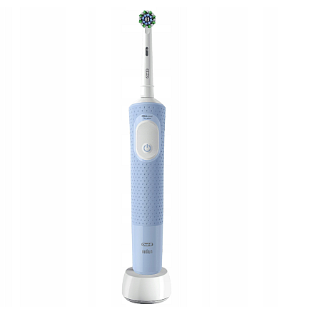 Електрична зубна щітка Oral-B Vitality Pro Duo з 2 насадками, 3 режимами чищення, акумуляторна, для дорослих, чорна/синя/біла - 4