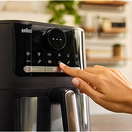 Фритюрниця повітряна Braun MultiFry 5 HF5073, потужність 2000 W, об'єм 6 л, колір чорний, 20 програм, легка в чищенні, автоматичне вимкнення - 3
