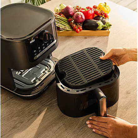 Фритюрниця повітряна Braun MultiFry 5 HF5073, потужність 2000 W, об'єм 6 л, колір чорний, 20 програм, легка в чищенні, автоматичне вимкнення - 4