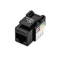 Digitus | Class D CAT 5e Keystone Jack | DN-93501 | Unshielded RJ45 to LSA | Black | Cable installation via LSA strips, color coded according to EIA/TIA 568 A & B; Moduł keystone Cat 5e obsługuje